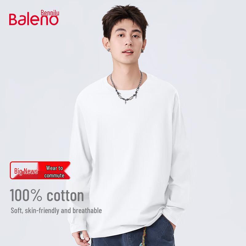 

Baleno Men s Heavy Cotton Long Sleeve T-Shirt XL