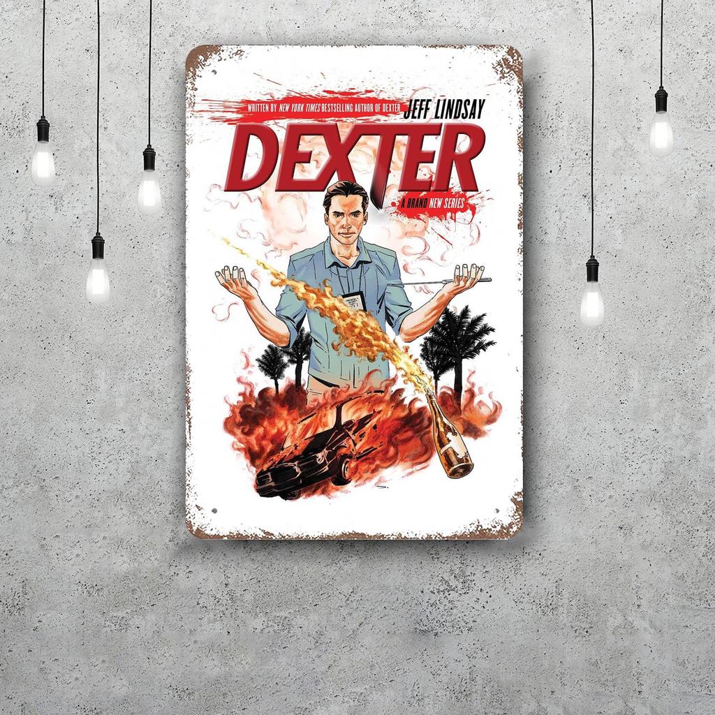 Dexter TV Show Vintage Metal Tin Signs Posters Decor Retro Metal Plaque Wall Art Decor for Garage Bar