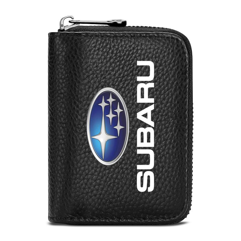 Portofel din Piele Naturală pentru Permis de Conducere Auto, Carte de Identitate, Card Bancar Pentru Subaru Forester Impreza Outback Legacy Tribecacar WRC XV