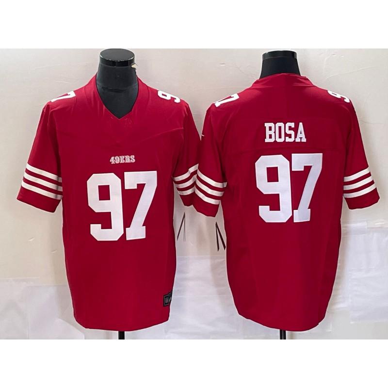 Mens Retro American Football Jersey 49ers 85 97 Bosa 23 13 Purdy Sports Shirt