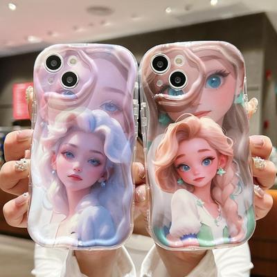 נרתיק סיליקון חמוד ל-Xiaomi Redmi Note 12 11 10 Samsung A54 A24 A14 Oppo A78 A58 A38 Infinix Note 30 Pro Funda Princess Girls Cover Soft TPU Bumper