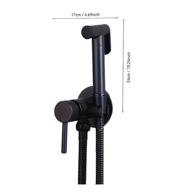LANGZHIWEN Matte Black Concealed Shower Set