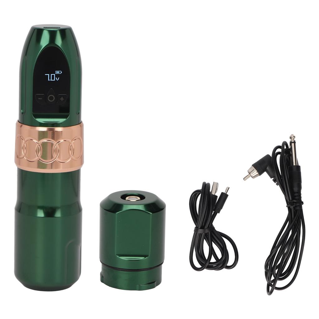 2 in 1 1200mAh Wireless Tattoo Pen Kit Professional OLED Rotary Tattoo Power Supply Pen with RAC