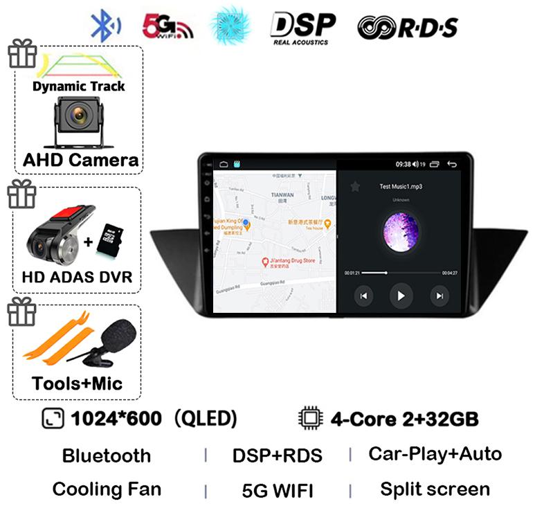 10"Android 14 Auto CarPlay For BMW X1 E84 2009 2010 2011 2012 Car Radio Multimedia Video Players Gps Navigation Stereo Head Unit