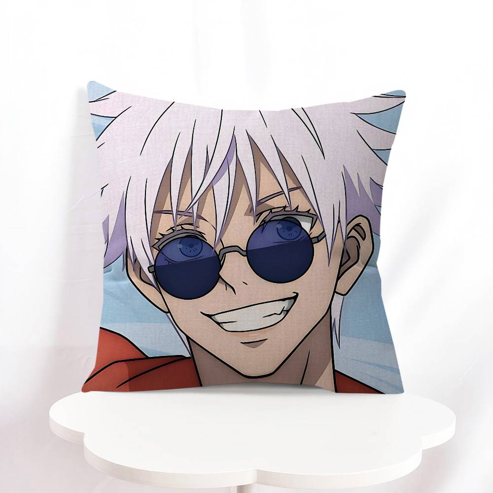 S-Satoru Gojo Cushion Cover Car Throw Pillow Case For Sofa Car Christmas Gift 40x40cm 45x45cm