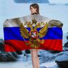 R-Russia Flag Microfiber Blanket Quick Drying Beach Towels Oversized Printing Super Absorbent Pool Towel Blanket