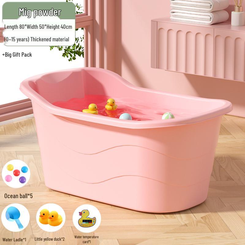 Large Infant & Child Soaking Bathtub - Full Body Bath Tub for Home