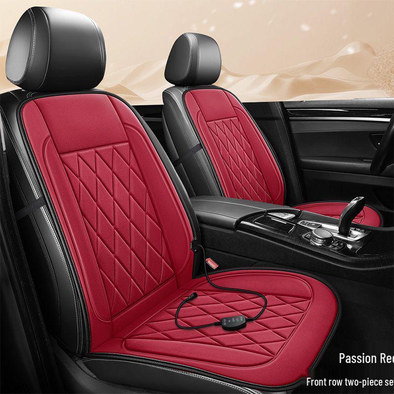 12V Electric Heated Plush Car Seat Cushion for Winter