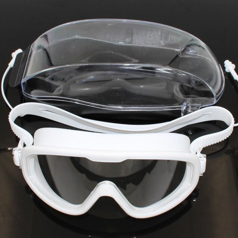 Large Frame Silicone Swimming Goggles Anti-Fog HD Clear Lens Adults Men Women Pool Swim Diving Gear