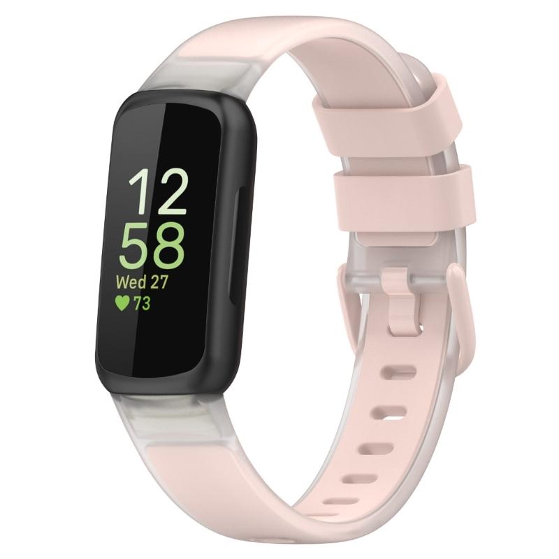 Clear Two Tones Fitness Band Breathable Soft Silicone Quick Change Accessory Simple Installation for Watch Inspire 3