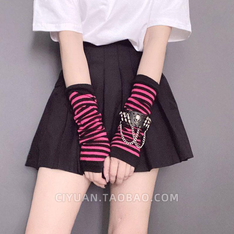 

Y2K Women s Half Finger Functional Gloves Black hand sleeve