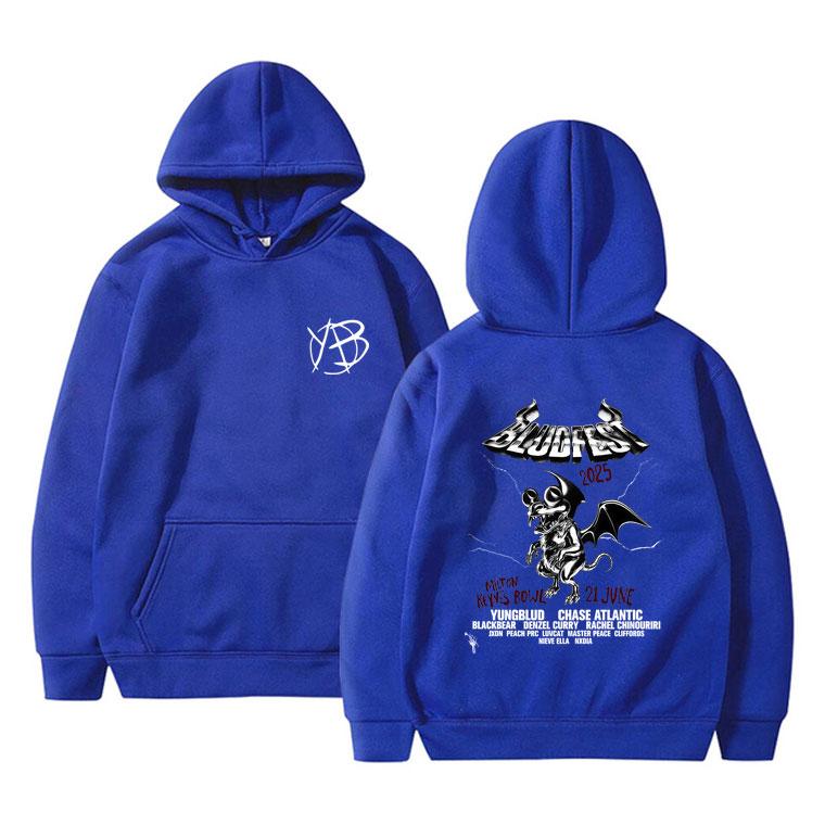 Rocker Yungblud Bludfest Terror Mouse Graphic Hoodie Men Women Fashion Rock Rat Funny Sweatshirt Male Casual Oversized Hoodies