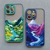 Printing Mountains Rivers Flowing Water Phone Case For IPhone 16 15 14 Pro Max Plus 13 12 Mini 11 Pro Max X XR XS 8 7 SE2 Covers