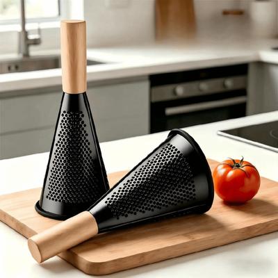 3 Mode Cheese Grater Wooden Handle Vegetables Slicer Practical Garlic Grinder  Carrot