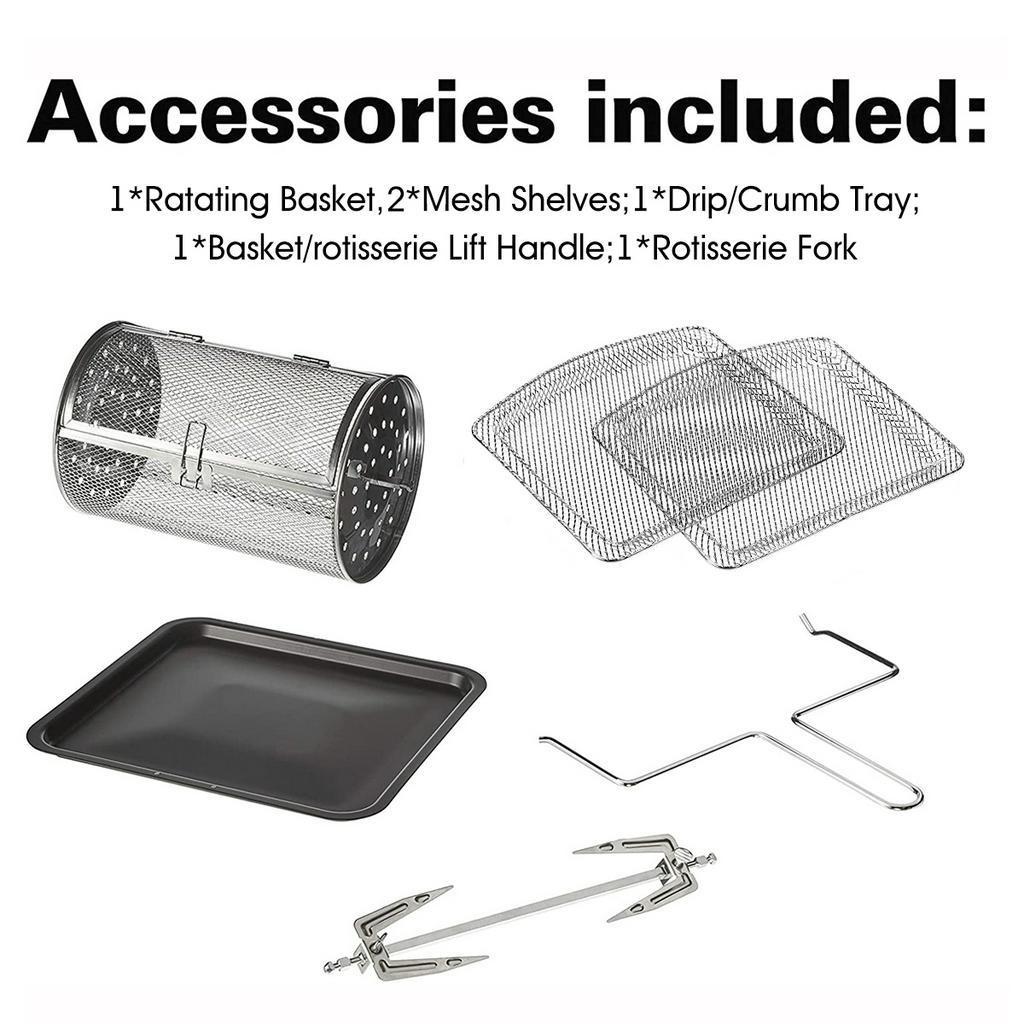 10L Digital Air Fryer Oven 1700W Low Fat Healthy Touch Panel Control Oil Free Black