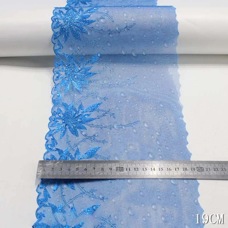 

1/3 Yard Flower Embroidery Lace Accessories Curtain Decoration Underwear Wedding Gauze Polyester Thread Gradual Lace 3yard