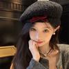 Bow Women Plush Beret Adjustable Newsboy Cap Retro Summer Tourism Beret  Autumn and Winter