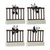 Escaping Panda Cute Over The Wall Mini Model Ornament For  Decoration Desktop