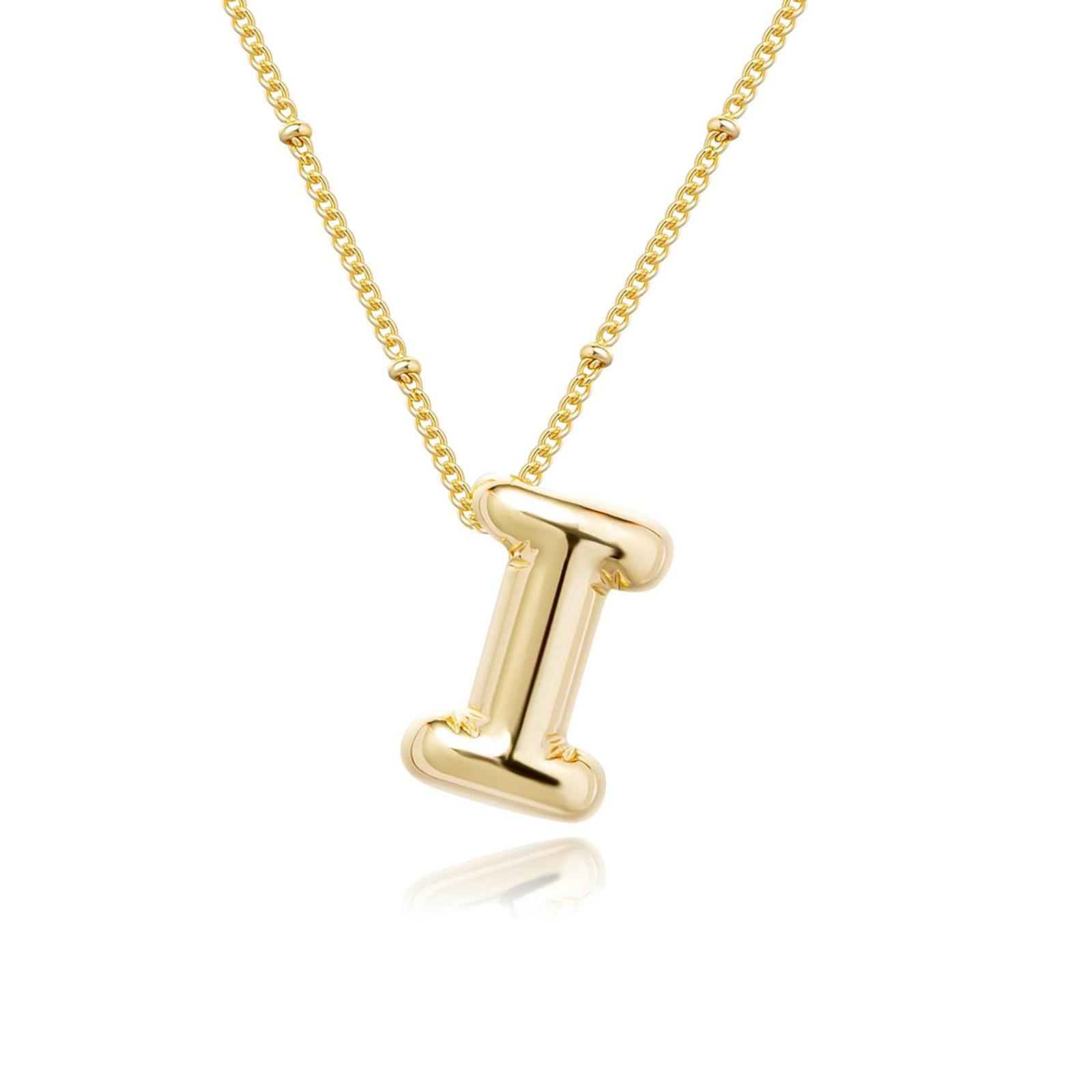 

Намисто з гладкими літерами в стилі повітряної кулі, регульований сплавний ланцюжок, підходить для модних молодих жінок і для подарунка