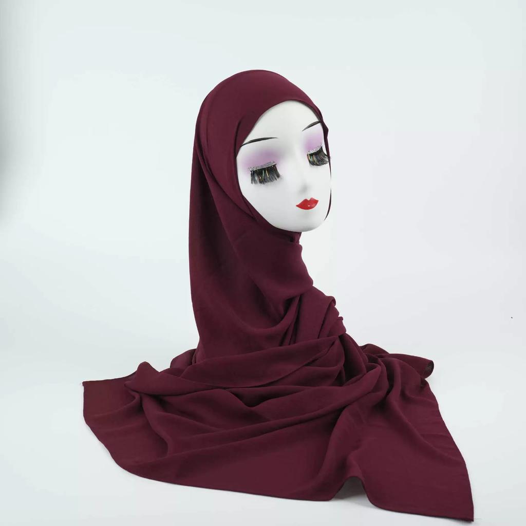 Fashion Strechy Cotton Jersey Hijab For Women Muslim Scarf Plain Long Shawls Islamic Turban Headbands Foulard New Headscarf Wrap