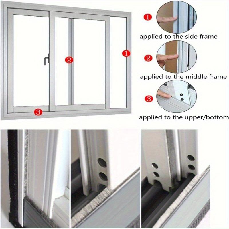 10m Self-Adhesive Plastic Weather Stripping - Dustproof, Windproof, Soundproof & Anti-Collision Seal Strip for Aluminum Alloy