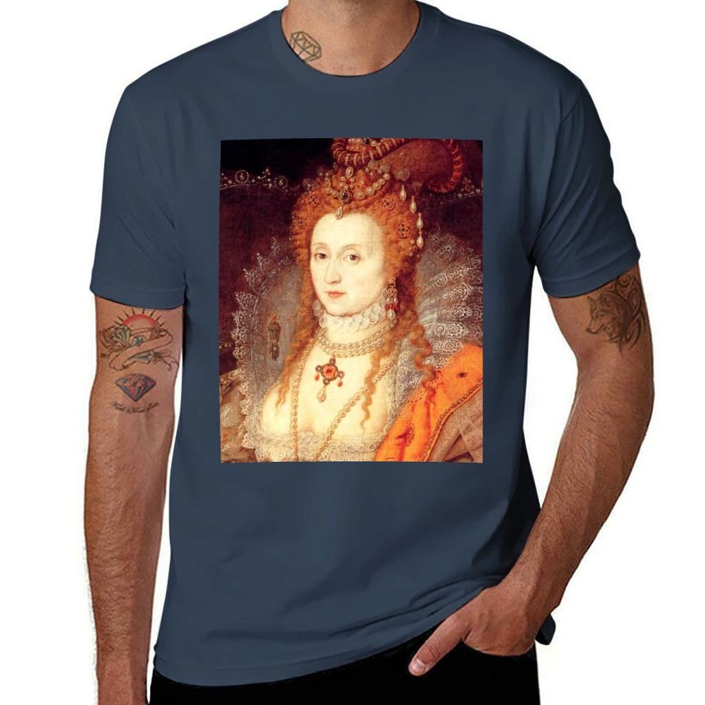 Elizabeth I Portrait Tshirt Regular Fit Plain Tee Shirt Tshirt