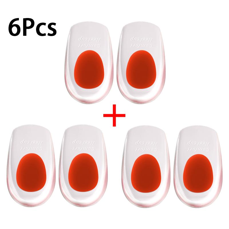 1Pair/3Pair Silicone Massager Care Half Heel Insole Orthopedic Insoles for Heel Spurs Pain Foot Cushion Foot Pad Height Increase