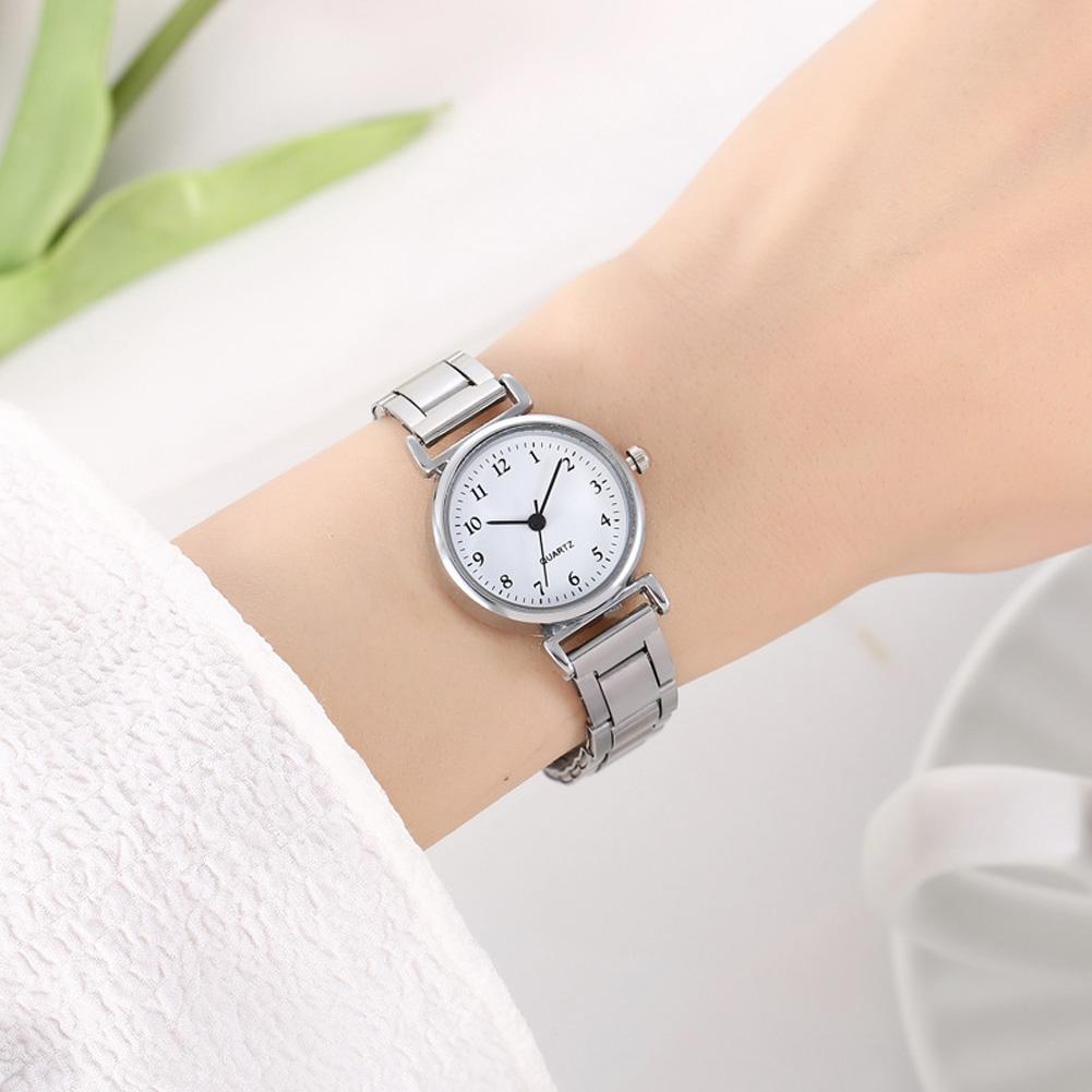 Simple Retro Versatile Quartz Women's Watch Casual Small Dial Quartz Fashion Steel Strip Ladies Wristwatches