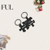 Paar Schlüsselanhänger 2 Stück Schlüsselanhänger Halskette Zusammen Besser Puzzle Edelstahl DIY Anhänger Ring Rucksack Ornament Freund Freundin Geschenk