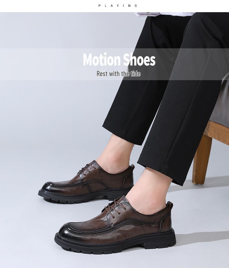 2025 Men's Autumn Comfortable Durable Cowhide Leather Shoes - British Business Casual & Formal Style