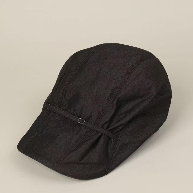 Retro versatile quick-drying pleated duck tongue forward hat women's spring and summer sunscreen, sunshade, small strap hat tide