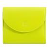 DuDu Women's Mini Wallet with Coin Purse and Card Case, Minimalist Slim Design, Made of Italian Genuine Leather, Gift (Lime)