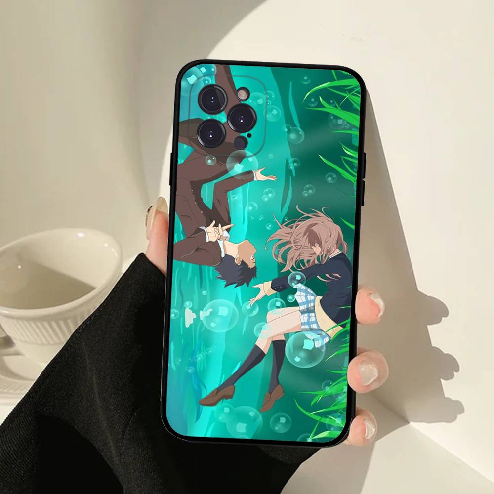 Anime A Silent Voice Phone Case For IPhone 16 15 14 13 12 11 17 Pro Max Simplicity Back TPU Soft Case