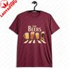The Beers Road Parody Graphic Tshirt Funny The Beers Walking Beer Cup Print Tshirt Unisex Fashion Crewneck Cotton Short Sleeve