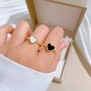 No Fading Black And White Love Cold Wind Jumping Ring Men And Women Tide Personality Simple Index Finger Ring