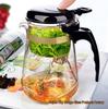Heat-Resistant Borosilicate Glass Teapot with Removable Filter and Infuser