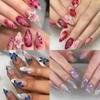 3D Spring Flower Nail Silicone Nail Carving Mold Lily Hibiscus Resin Design Nail Art Print Stencils Diy Manicure Mold Tools