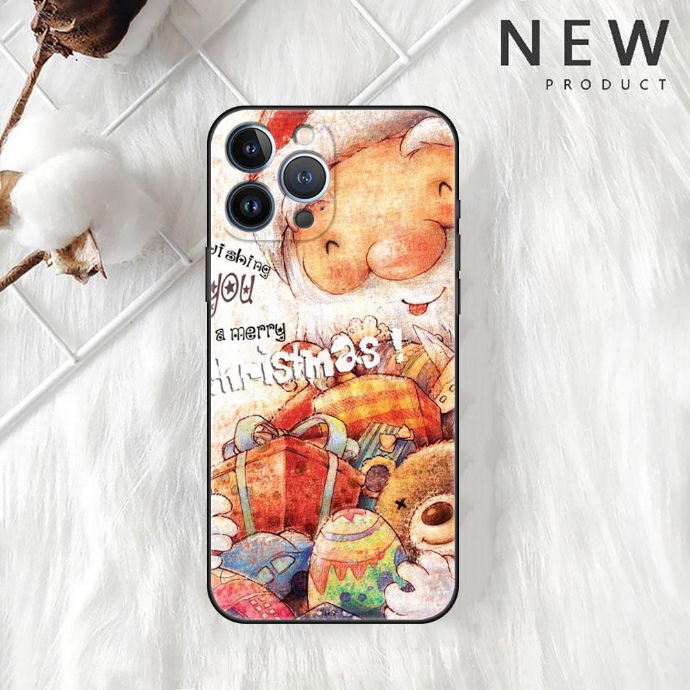 Merry Christmas Case For Apple iPhone 14 Pro Max 13 11 12 Mini SE 7 8 Plus X XS 6 6S Silicone Shell Phone Cover Soft TPU Funda