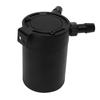 2 Port Oil Catch Can with Drain Valve 300ml Aluminum Alloy Universal Oil Catch Baffled Tank