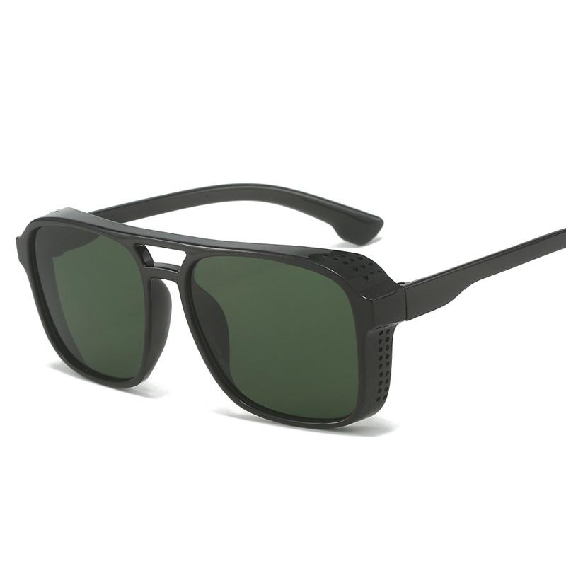 Punk Style Women's Sunglasses Vintage Square Double Bridge Man Sun Glasses Driving Hiking Man's Sunglass