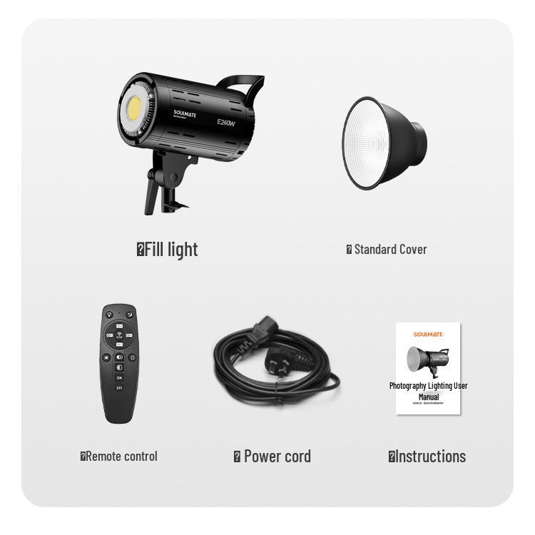8SOULMATE E260W Remote Control Fill Light for Photography and Live Broadcasts