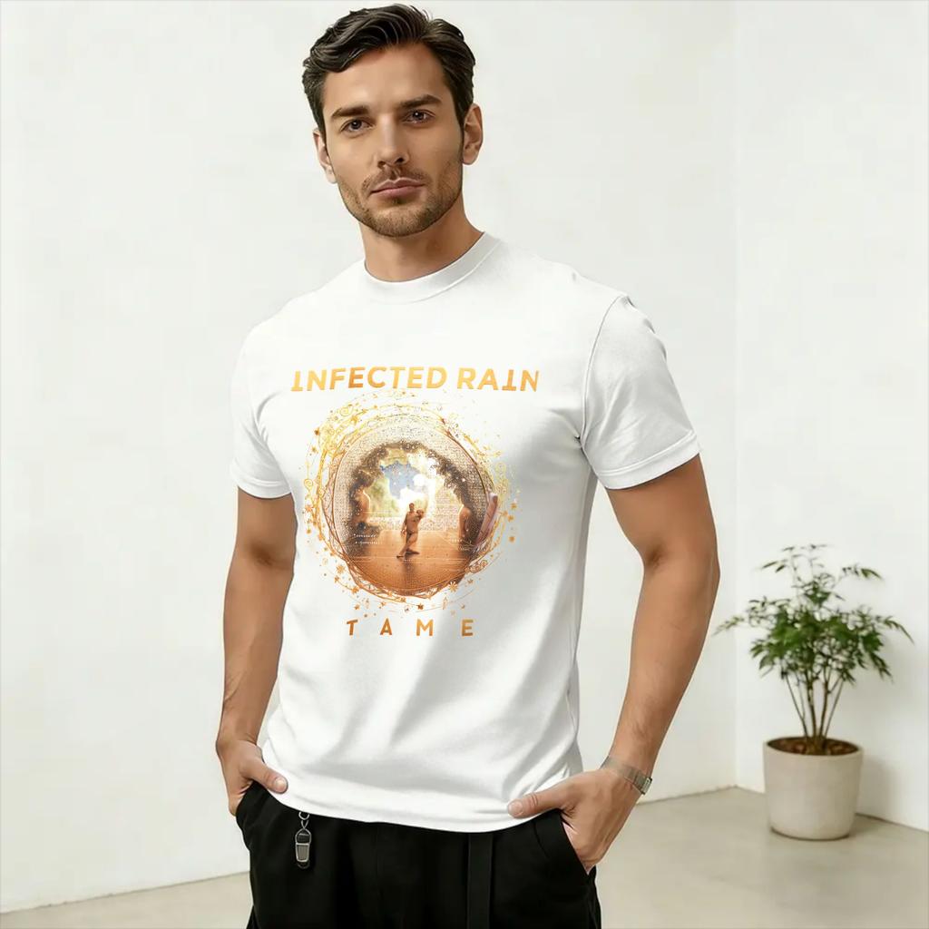 Unisexs Band Infected Rain T Shirts Pure Cotton Tops Funny Short Sleeve Crewneck Tees Gift Idea TShirt