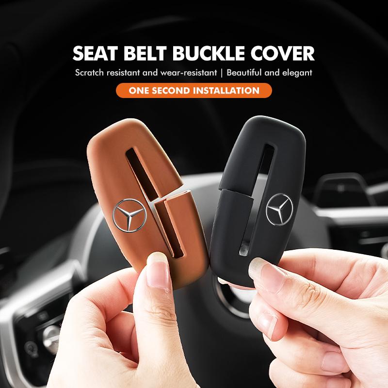 For Mercedes Benz Car Seatbelt Buckle Cover Silicone Anti-scratch Belt Buckle Guard W211 W124 W176 W177 C180 C200 C260 C300 GLC BH1