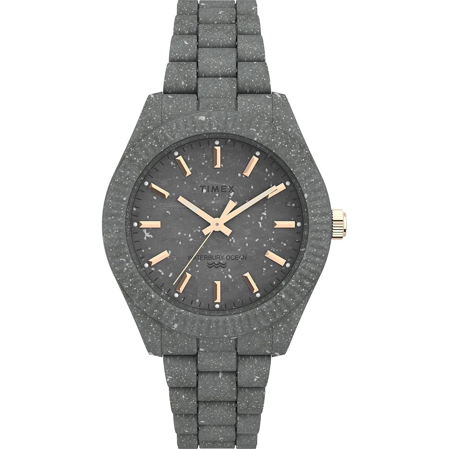 TIMEX Unisex Wristwatch Waterbury Ocean TW2V33000 Quartz Gray Sustainable
