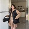 Winter vest sweater hooded fake two-piece down cotton jacket waist jacket female girl