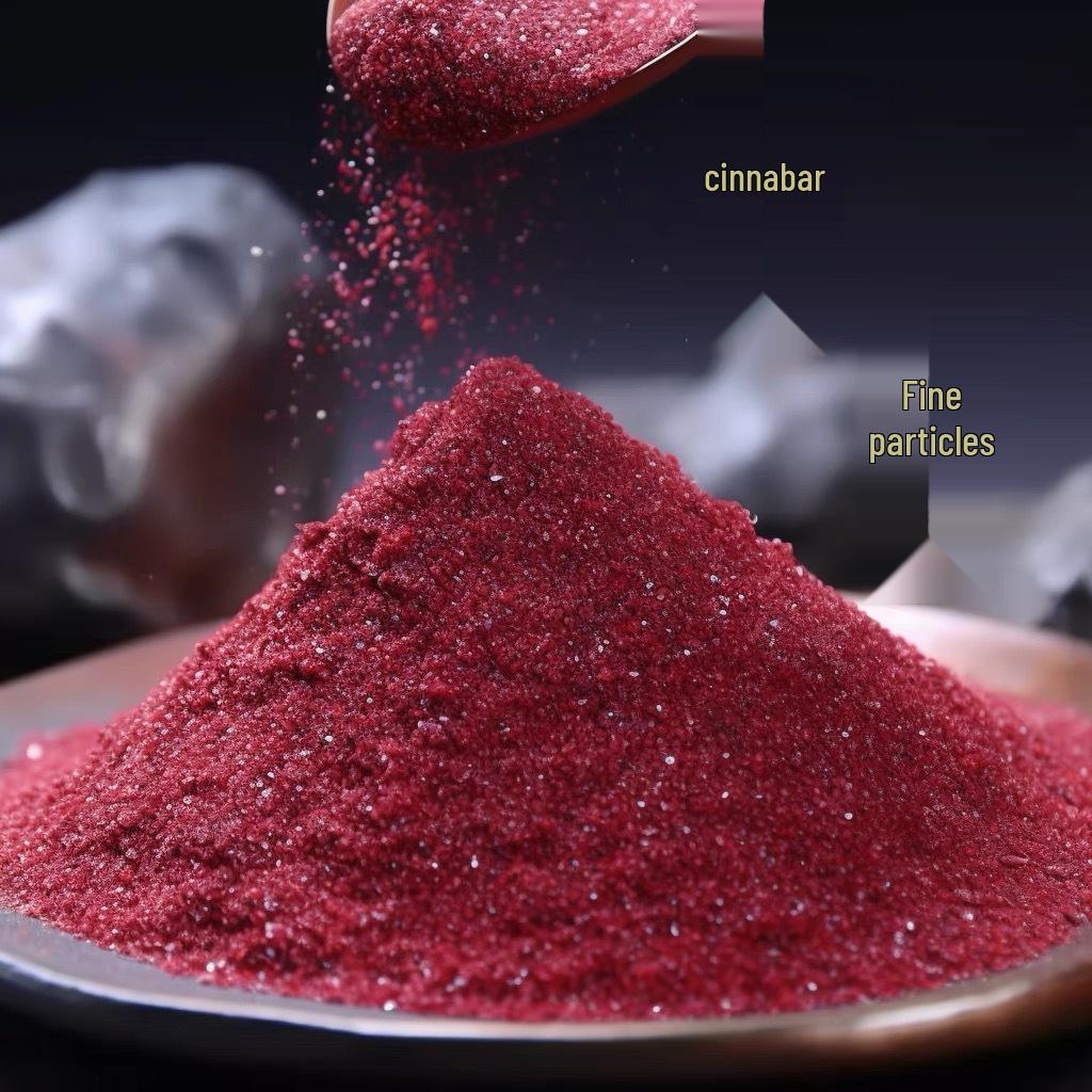 High-Content Cinnabar Raw Stone: Large Particle Purple Gold Sand for Peace and Benming Year Rituals