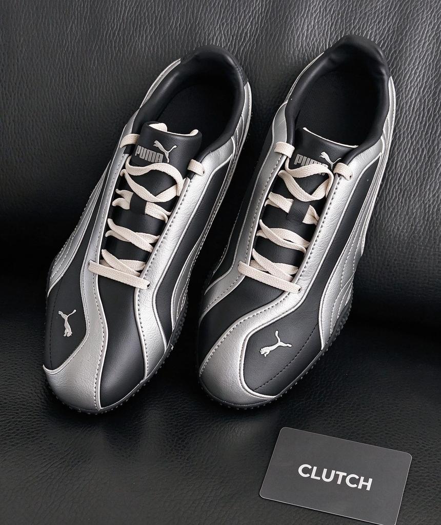 Puma Bella V2 Niedrig geschnittene Freizeitschuhe Damen Silber Glow Schwarz 404043-01