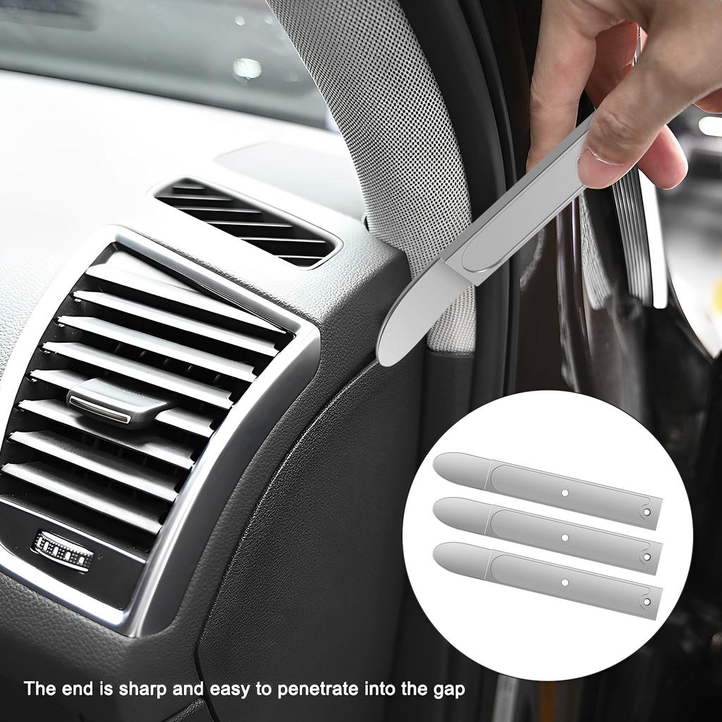 3Pcs 7.08inch Pry Tool 4140 Steel Pry Bar Trim Removal Tool Portable Pocket Pry Tool Metal Pry Bar Tool Set Sturdy Car