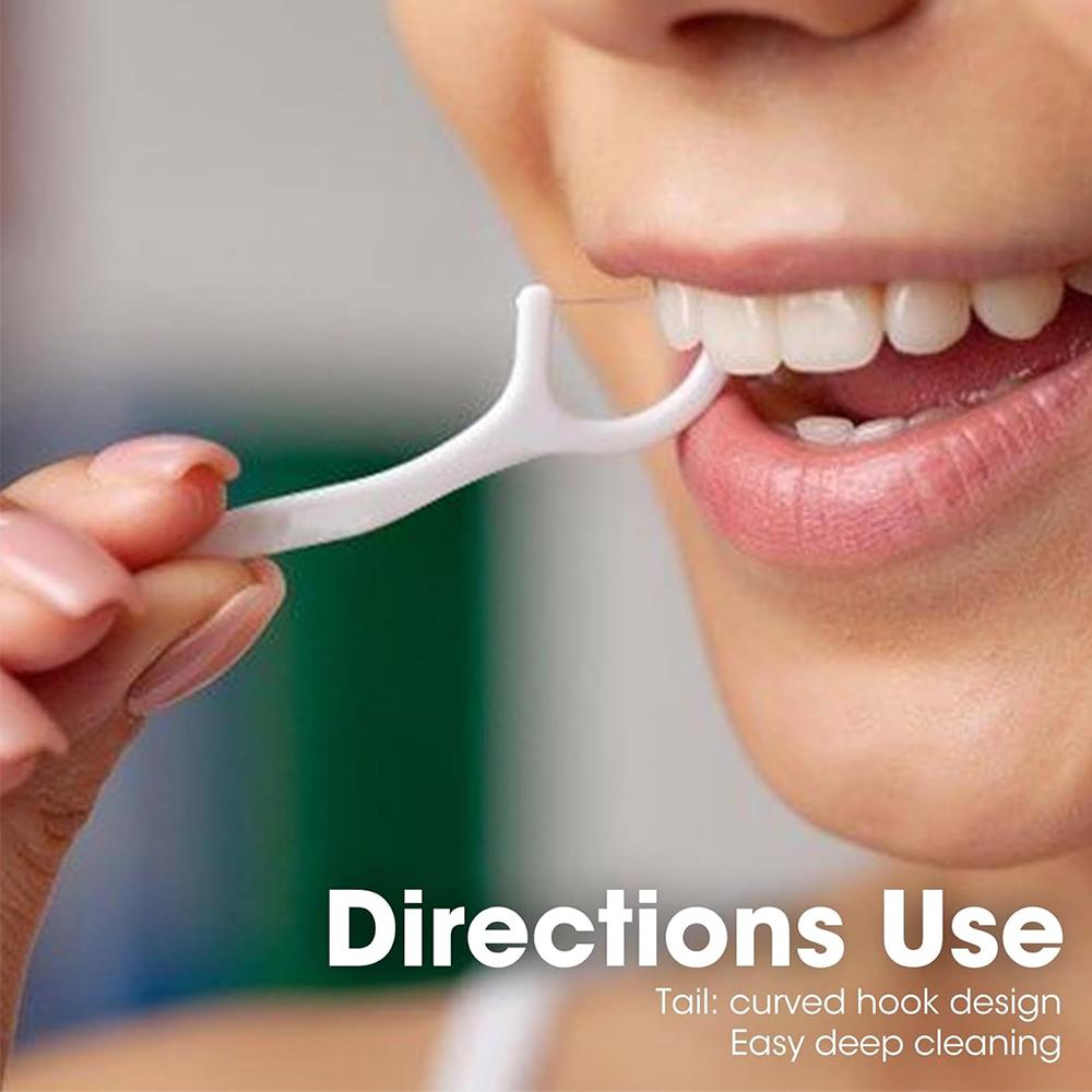 50~600Pcs Disposable Dental Floss Pick Teeth Sticks Portable Oral Care Plastic Toothpicks With Box