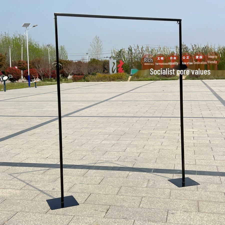 Gold Wrought Iron Square Arch Telescopic Shelf Wedding Stage Decoration